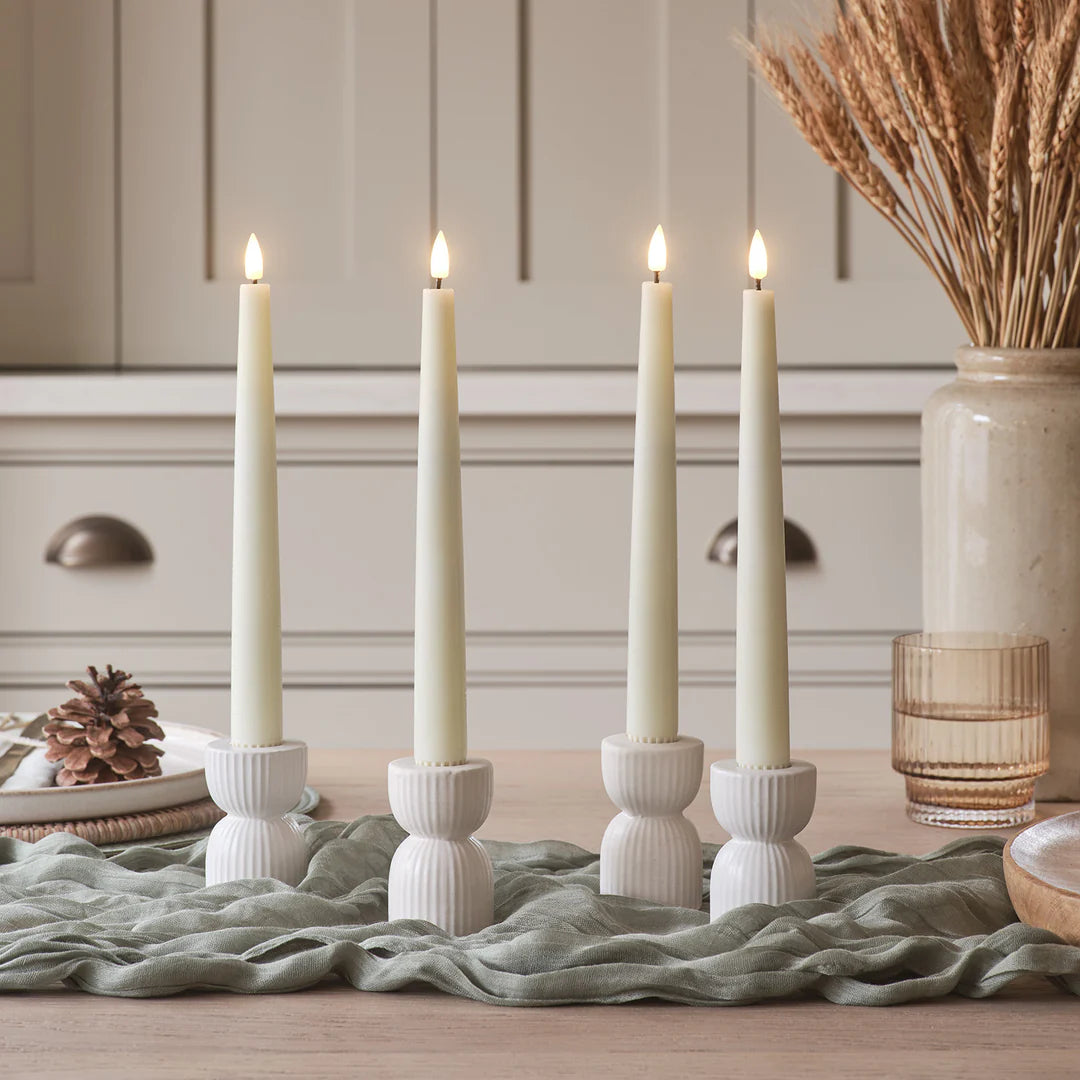 TruGlow LED Dinerkaarsen Echte was - met afstandsbediening - Set van 4