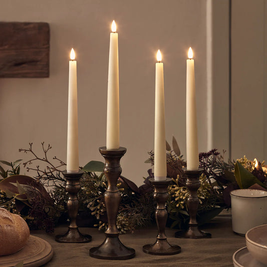 TruGlow LED Dinerkaarsen Echte was - met afstandsbediening - Set van 4