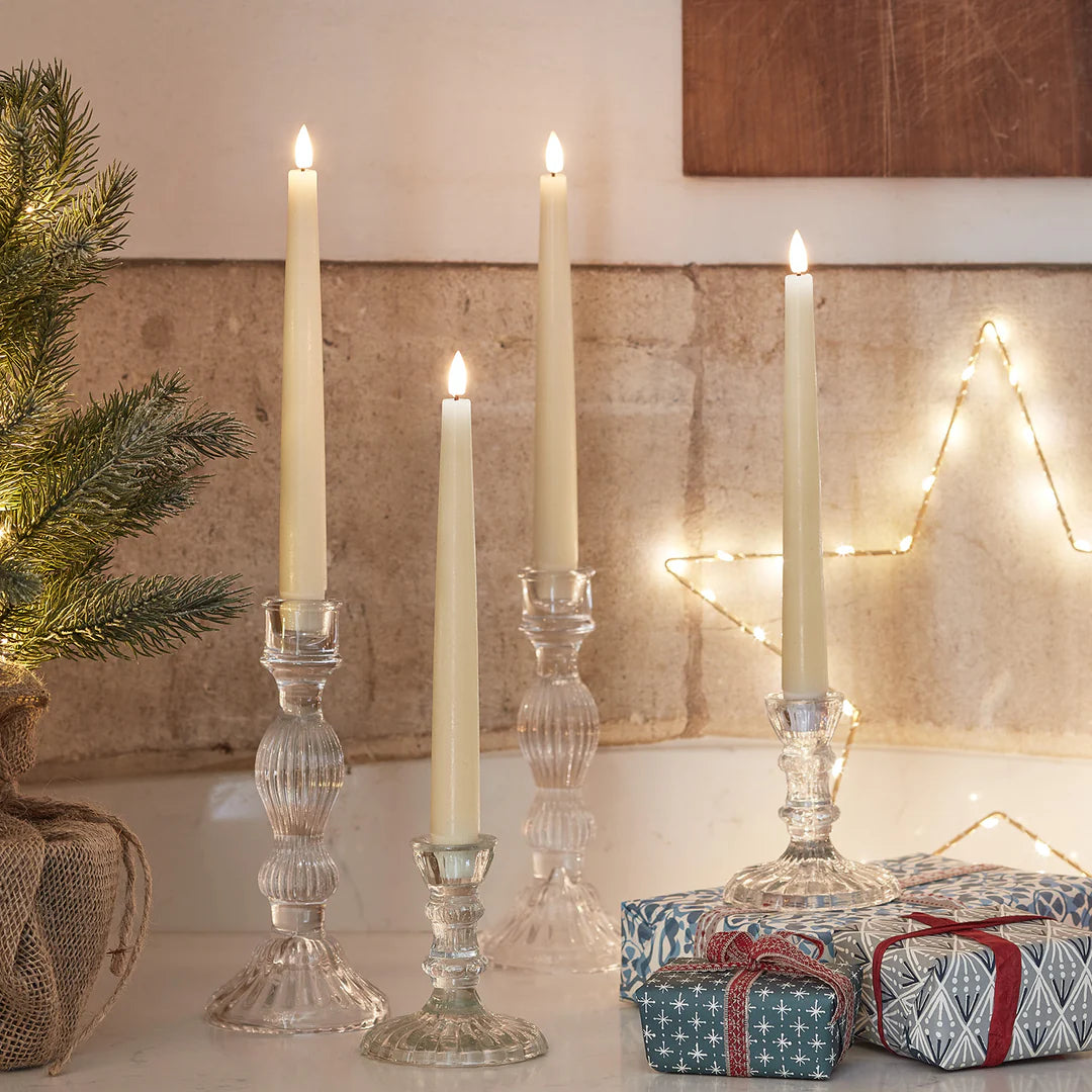 TruGlow LED Dinerkaarsen Echte was - met afstandsbediening - Set van 4