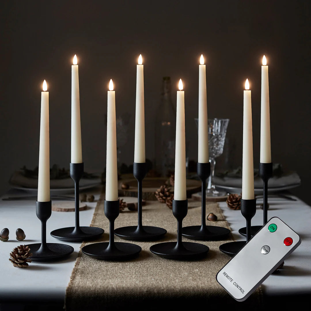 TruGlow LED Dinerkaarsen Echte was - met afstandsbediening - Set van 8