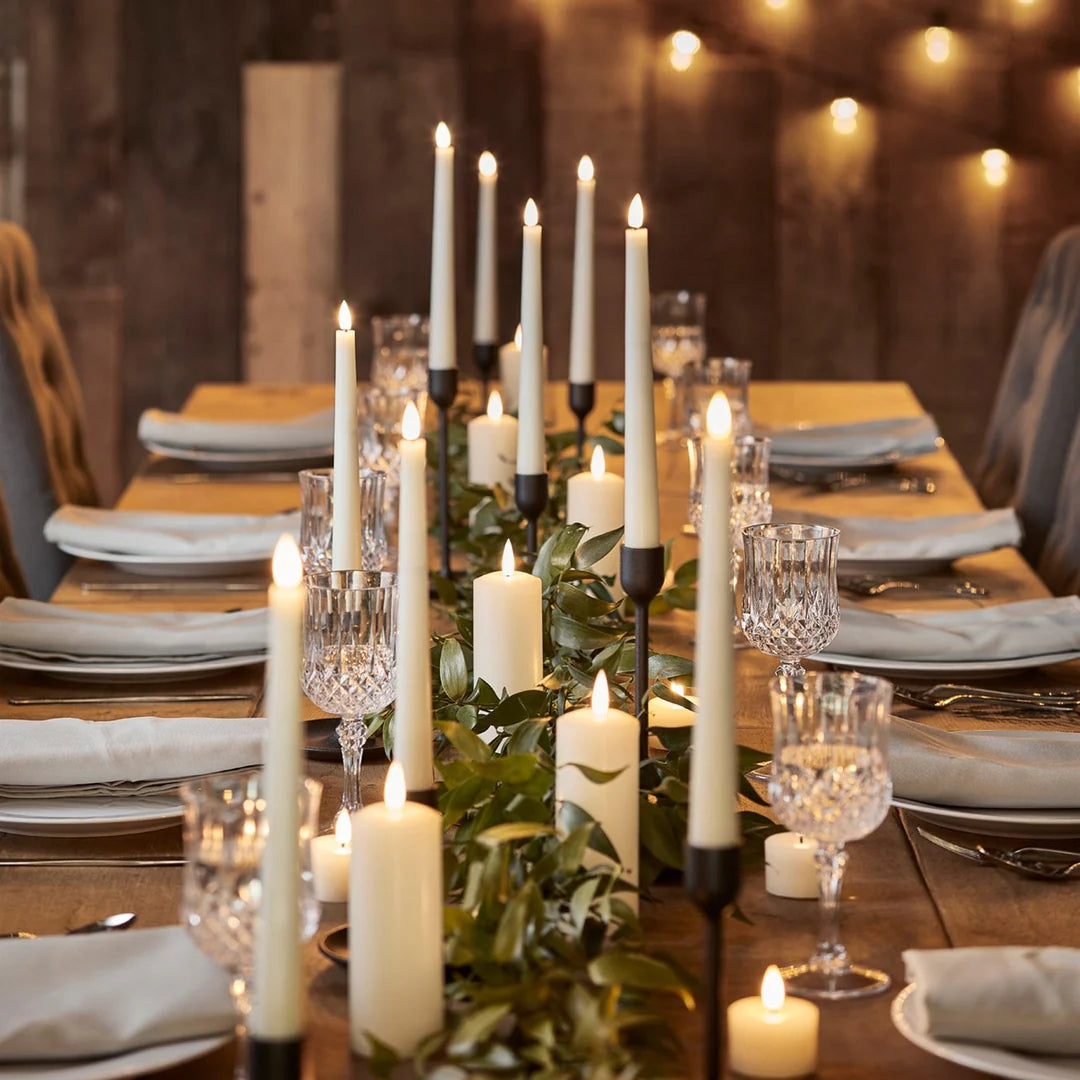 TruGlow LED Dinerkaarsen Echte was - met afstandsbediening - Set van 8