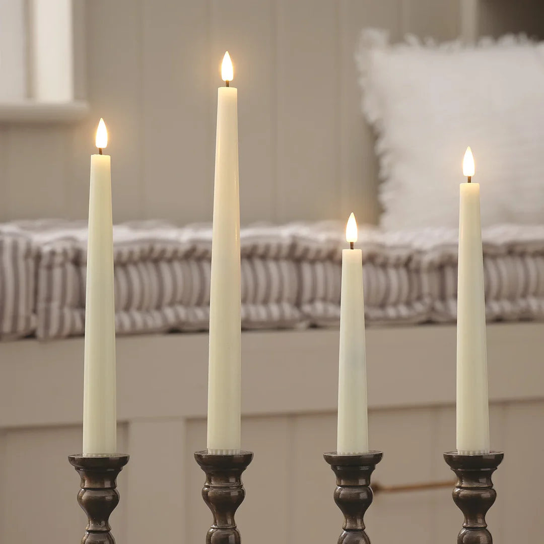 TruGlow LED Dinerkaarsen - met afstandsbediening - Set van 4 (IVOOR)